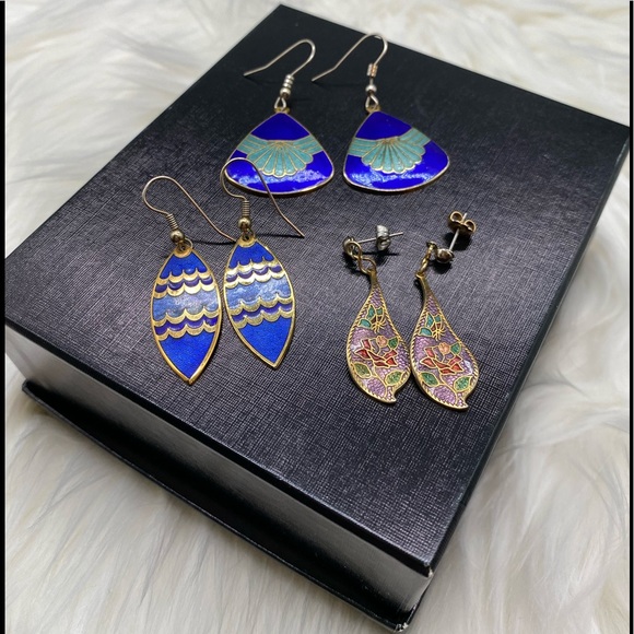 Jewelry - Bundle of Cloisonné Dangle Earrings